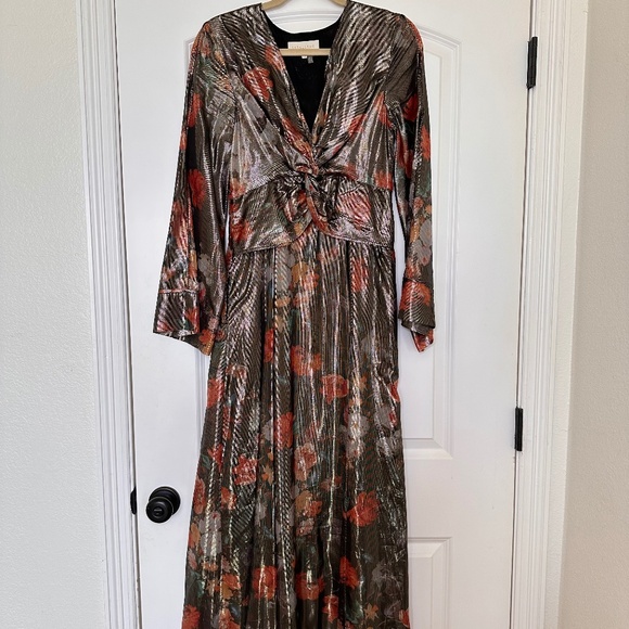 Anthropologie Caballero Deep V Maxi Dress - Picture 2 of 5